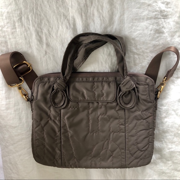 Marc By Marc Jacobs Bags Marc Jacobs Taupe Laptop Case Crossbody